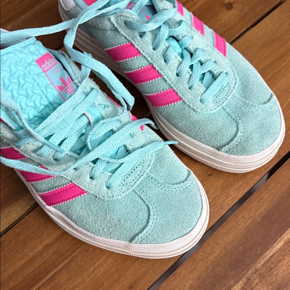 Adidas Women's GAZELLE BOLD 'FLASH AQUA LUCID PINK' - Picture 7 of 17